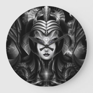 Relógio Grande Cyiria Rainha Do Reino Das Trevas Retrato Fractal
