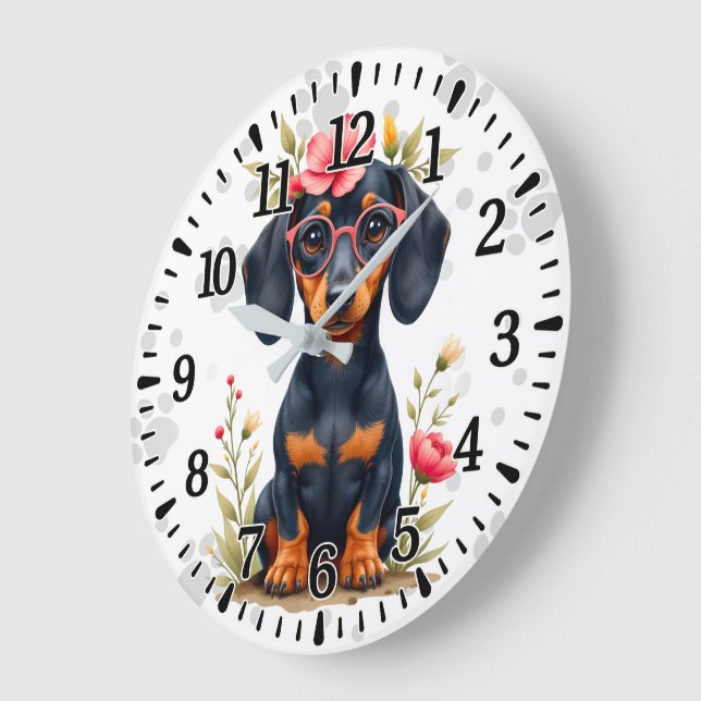 Relógio Grande Dachshund (Ângulo)