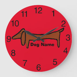 Relógio Grande Dachshund, Red Clock, nome de edição