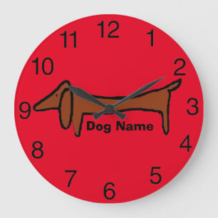 Relógio Grande Dachshund, Red Clock, nome de edição