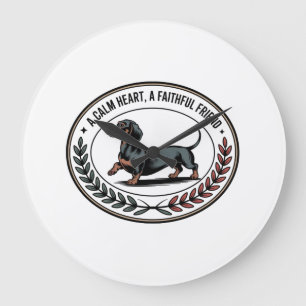 Relógio Grande Dachshund Um Coração Calmo, Um Amigo Fiel