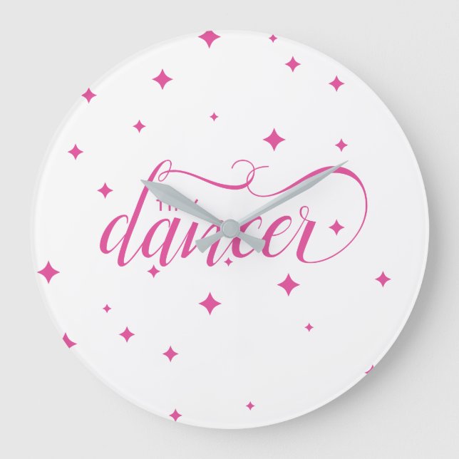 Relógio Grande Dançarino fino, cor-de-rosa, Starry (Frente)