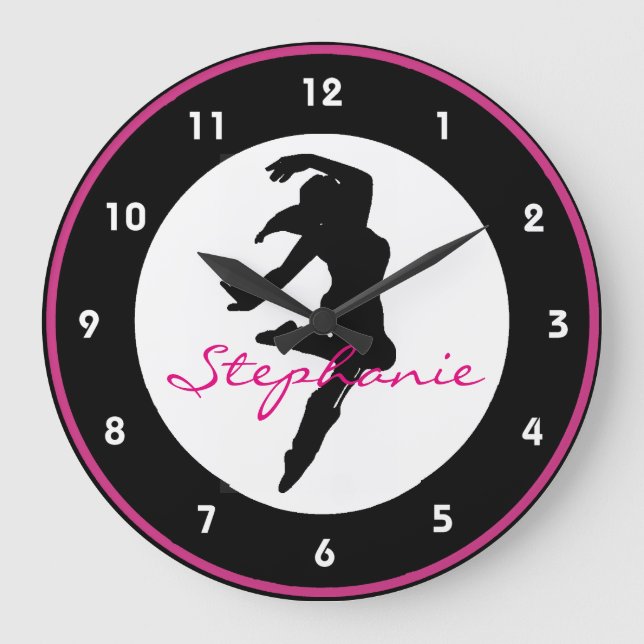 Relógio Grande Dance Design Wall Clock (Frente)