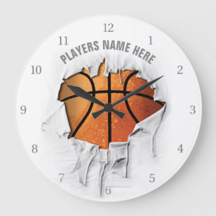 Relógio Grande de Basquete Despedaçado