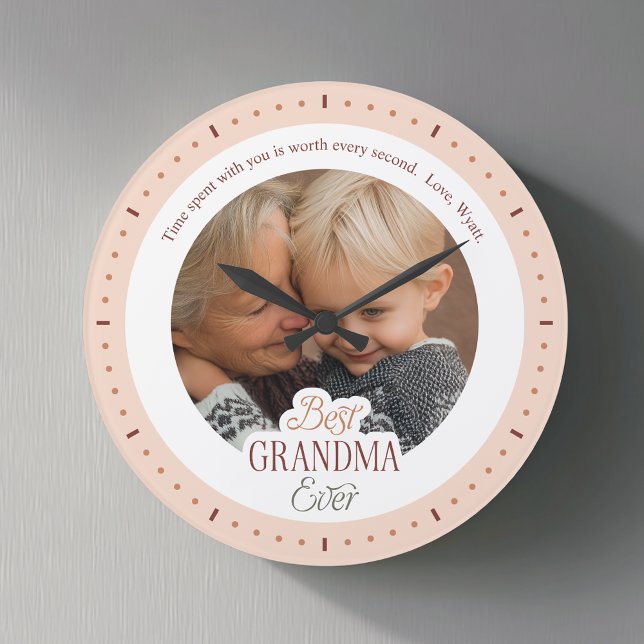 Relógio Grande de Mensagem de Foto Personalizada M (Criador carregado)