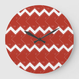 Relógio Grande Deck of Red Squares