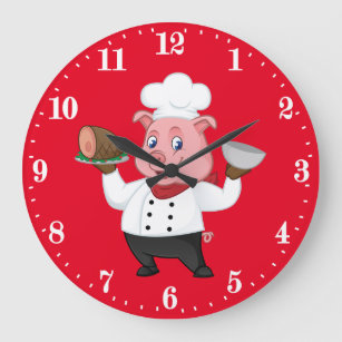 Relógio Grande Decor de cozinha de cozinha de cozinha de chef