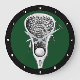 Relógio Grande Decoração de Esportes de Lacrosse