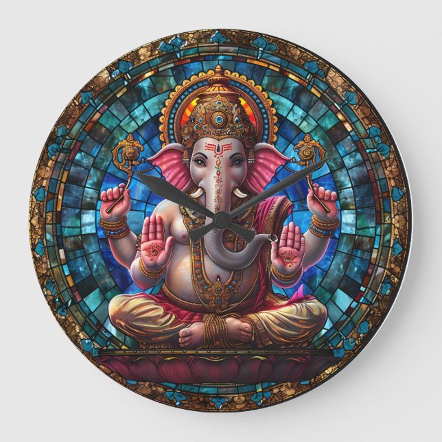 Relógio Grande Decoração espiritual Indiana para Casa ou Templo (Frente)