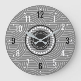Relógio Grande Decoração única e antiga - Cinza moderna