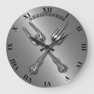 Relógio Grande Dedo médio Vintage Fork Rock Heavy Metal Duro