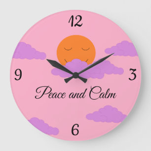 Relógio Grande Definindo o Sol com Nuvens