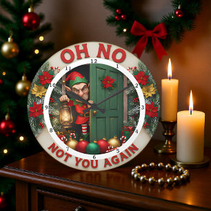 Relógio Grande Deixe Nevar Feliz Natal