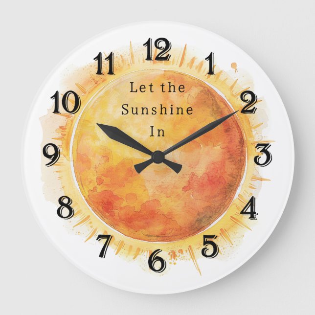 Relógio Grande Deixe o Sol Entrar no Sol (Frente)