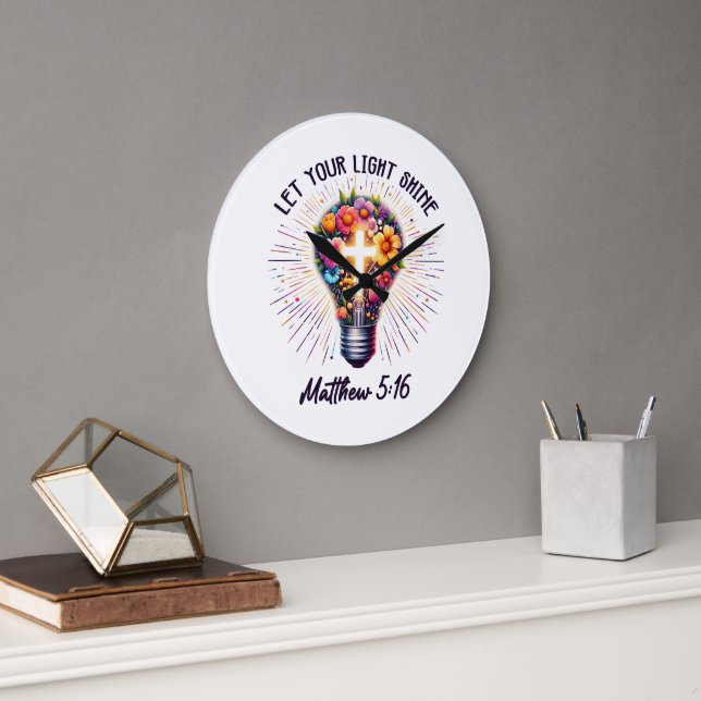 Relógio Grande Deixe Sua Luz Brilhar (Escritório)