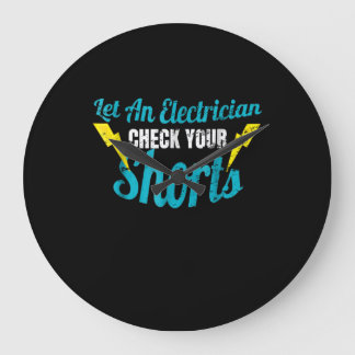 Relógio Grande Deixe Um Eletrista Verificar Seus Baixinhos Engraç