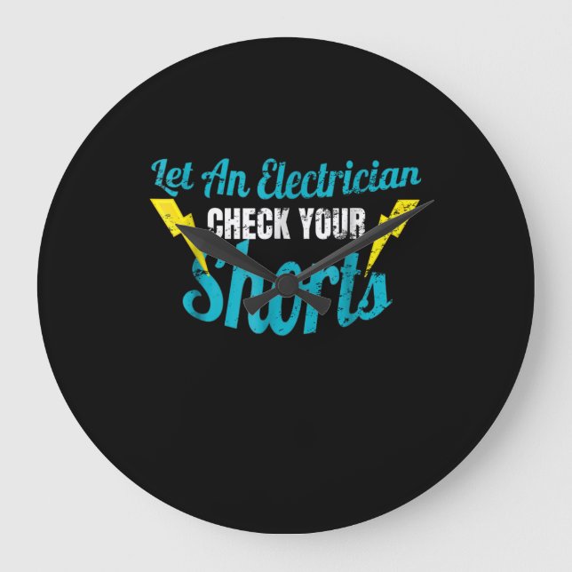 Relógio Grande Deixe Um Eletrista Verificar Seus Baixinhos Engraç (Frente)