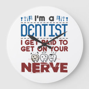Relógio Grande Dentista Endodontista Paga para Sair do Nervo