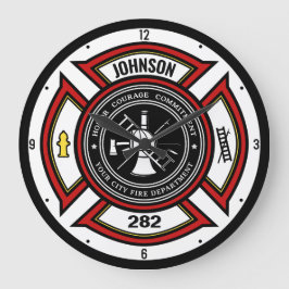 Relógio Grande Departamento de Bombeiros NOME ADD. Bombeiro Salva