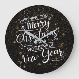 Relógio Grande Desejo-Te Uma Feliz Cartões de natal De Natal