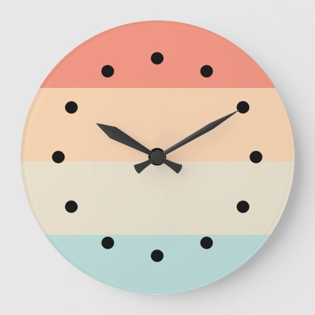 Relógio Grande Desenhador Stripes Padrões - Relógios de Decores d (Frente)