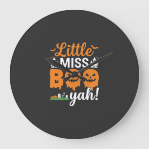 Relógio Grande Desenho de Abóbora Little Miss Boo Yah de Hallowee