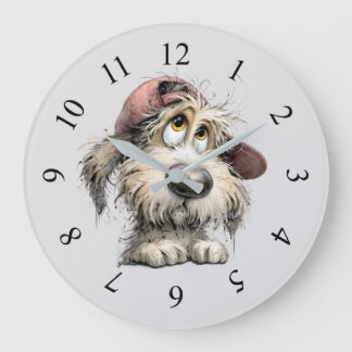 Relógio Grande Desenho de cachorro excêntrico fofo