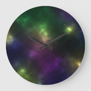 Relógio Grande Desenho de Constelações do Espaço Cósmico Abstrato