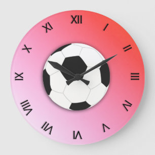 Relógio Grande Desenho de Futebol Esporte Números Redondo ou Quad