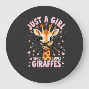 Relógio Grande Desenho Engraçado de Girafa Para Mulheres Meninas