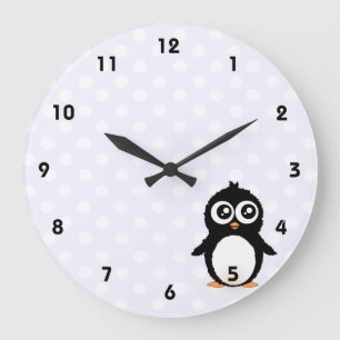Relógio Grande Desenhos animados bonitos do pinguim