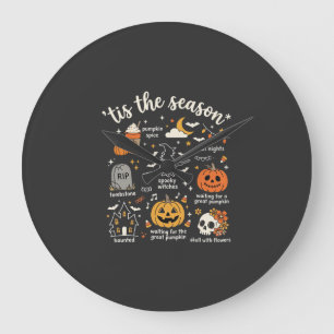 Relógio Grande Desenhos de Halloween É a Temporada de Bruxa