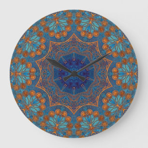 Relógio Grande Design azul de cobre