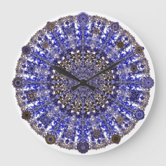 Relógio Grande design colorida mandala em marroquino