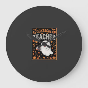 Relógio Grande Design de Fantasma de Halloween para Professores E