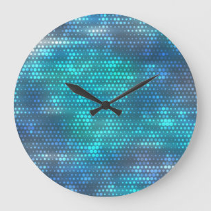 Relógio Grande Design de fundo azul-abstrato criativo.