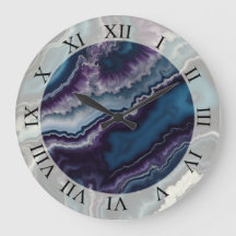 design de mármore de ágata azul roxo branco