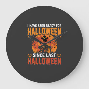 Relógio Grande Design Divertido de Casa Assombrada de Halloween L