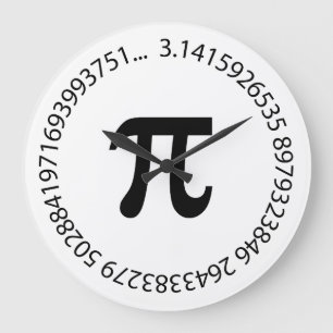 Relógio Grande Design do número do Pi