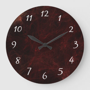 Relógio Grande Design elegante do abstrato do fumo e do fogo