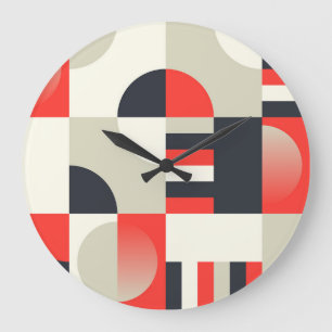 Relógio Grande Design geométrica da Vintage: backgroun da forma a