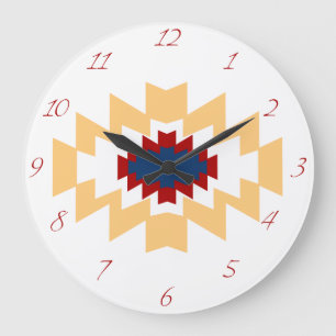 Relógio Grande Design tribal do nativo americano asteca do