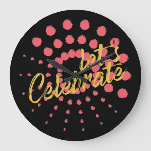 Relógio Grande design vibrante, alegre e divertido de "Celebrar V