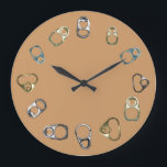 Relógio Grande Detector Metálico Tabuleiros de Puxação Tesouraria<br><div class="desc">Este relógio engraçado seria excelente para o hobbyist do detector de metais ou apenas para alguém que ama bebendo uma bebida enlatada.</div>