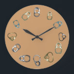 Relógio Grande Detector Metálico Tabuleiros de Puxação Tesouraria<br><div class="desc">Este relógio engraçado seria excelente para o hobbyist do detector de metais ou apenas para alguém que ama bebendo uma bebida enlatada.</div>