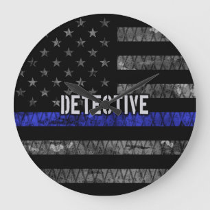Relógio Grande Detetive Thin Blue Line - Sinalizador de Distância