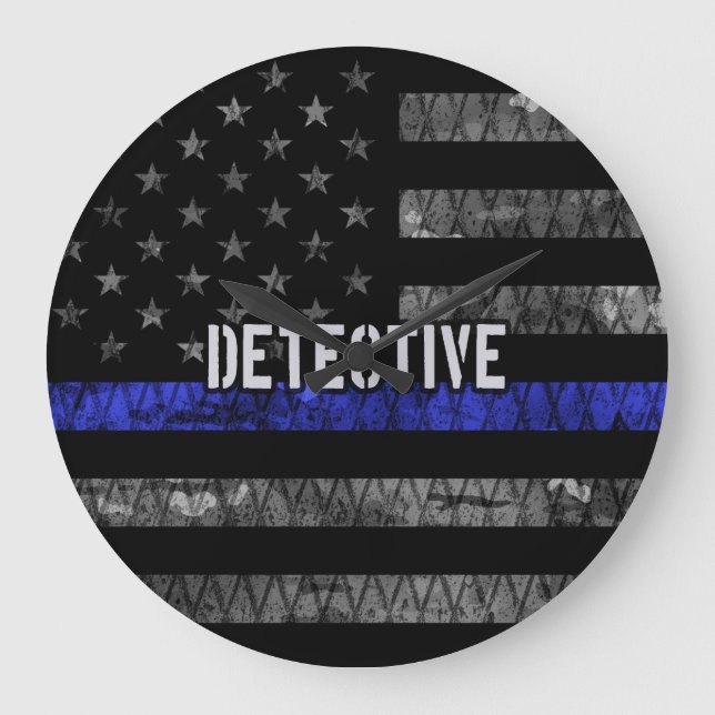 Relógio Grande Detetive Thin Blue Line - Sinalizador de Distância (Frente)