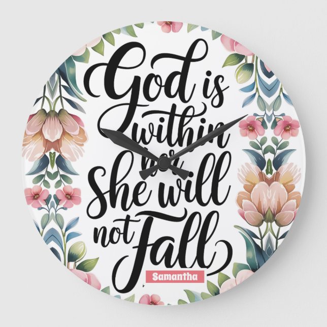 Relógio Grande Deus Personalizado Está Dentro De Suas Mulheres Cr (Frente)