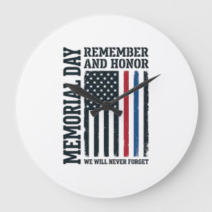 Relógio Grande Dia da Memória Lembrar e Homenagear Tributo Vetor
