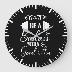 Relógio Grande Dia da Perna ao Quadrado - Motivação do Workout do